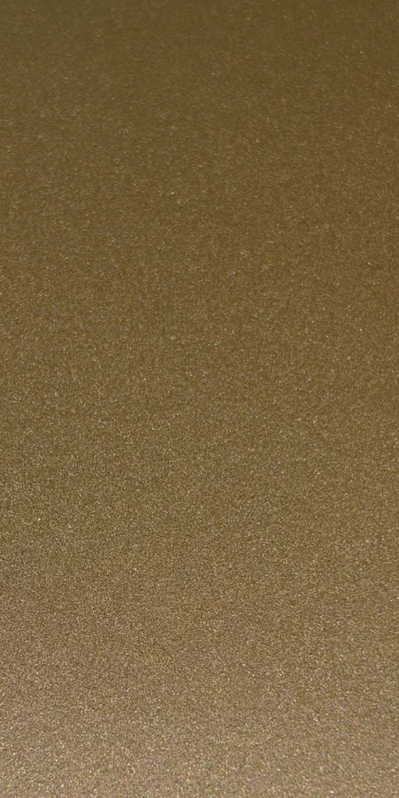 Close-up of flat champagne powder coat custom architectural metal panel finish